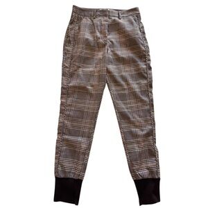 Hey You Plaid Kimmit Trousers with Black Slit Elastic Cuffs – Size 2